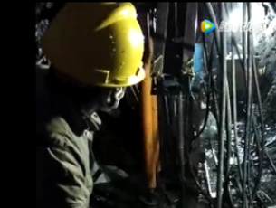 上斜38度钻孔钢索取芯，中国黄金集团贵州兴义金矿